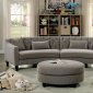Sarin Sectional Sofa CM6370 in Gray Linen-Like Fabric w/Options