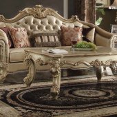 Vendome II Coffee Table 83120 in Gold Patina by Acme w/Options