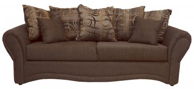 Brown Fabric Traditional Sofa & Loveseat Set w/Optional Chair