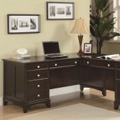 Garson 801011 Office Desk in Cappuccino w/Optional Items