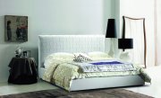 Lea Bed in White Leather by J&M w/Options