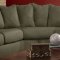 Olive Microfiber Modern Sectional Sofa w/Optional Items