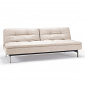 Dublexo Sofa Bed in Natural by Innovation w/Stainless Steel Legs
