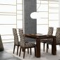 Two-Tone Lacquered Finish Modern Dining Table w/Optional Items