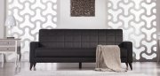 Luca Diego Dark Gray Sofa Bed in Fabric by Sunset
