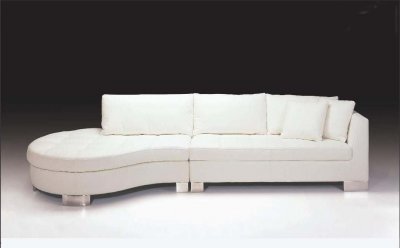 Italian Contemporary Furniture on White Full Italian Leather Contemporary Stylish Sectional Sofa
