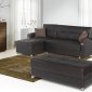 Soho Sectional Sofa in Brown Bonded Leather by Rain w/Options