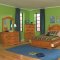 Light Brown Finish Transitional Kids Bedroom w/Optional Bed
