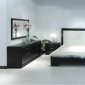 Rich Cappuccino Finish Modern Bedroom w/Oversized Headboard
