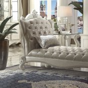 Versailles Chaise in Vintage Grey PU 96542 by Acme