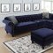 Jolanda II Sectional Sofa CM6158BL in Blue Fabric w/Options
