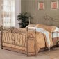 Antique Brushed Gold Style Finish Bed w/Optional Nightstands
