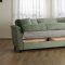 Sage Microfiber Fabric Living Room Storage Sleeper Sofa