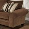 Chocolate Fabric Casual Modern Loveseat & Sofa Set w/Options