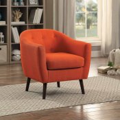 Lucille Set of 2 Accent Chairs 1192RN in Orange by Homelegance