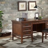 Frazier Park Executive Desk 1649-17 in Cherry by Homelegance