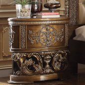 Constantine Nightstand BD00472 in Brown & Gold by Acme
