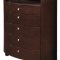 8269 Emily Wenge Bedroom Set by Global w/Brown Bed & Options