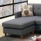 F7094 Reversible Sectional Sofa in Blue Grey Fabric by Boss