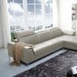 1727 Premium Leather Sectional Sofa in Beige by J&M