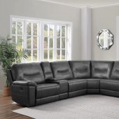 Columbus Motion Sectional Sofa 8490GRY-6LRRR by Homelegance