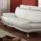 White Full Bonded Leather Modern Sofa w/Optional Chair, Loveseat