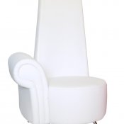 Single Chair in White Leatherette by Whiteline Imports