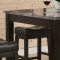 Black Modern 5Pc Faux Marble Top Counter Height Dining Set