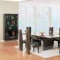 High Gloss Finish Dark Wenge Color Contemporary Dining Room