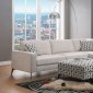 Crocosmia Sectional Sofa 53100 in Beige Chenille by Acme