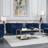 Atronia Sofa 54900 in Blue Fabric by Acme w/Options
