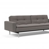 Dublexo Sofa Bed in Gray w/Stainless Steel Legs by Innovation
