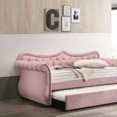 Adkins Daybed 39420 in Pink Velvet by Acme w/Trundle