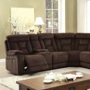 Maybell Motion Sectional Sofa CM6773BR in Brown Chenille Fabric