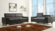 9603BLK Vernon Sofa in Black Bonded Leather by Homelegance
