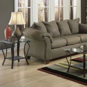 Sage Microfiber Elegant Modern Sofa & Loveseat Set w/Options