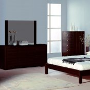 Wenge Finish Contemporary Bedroom Set