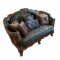 Zara Teal Traditional Sofa & Loveseat Set in Fabric w/Options