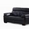 Mackenzie 435005 Sofa & Loveseat in Black Leather by New Spec