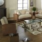 Beige & Brown Fabric Modern Living Room Sofabed w/Storage
