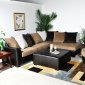 Multi-Tone Fabric Modern Sectional Sofa w/Optional Items