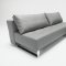 White or Grey Leatherette Modern Sofa Sleeper w/Chrome Legs
