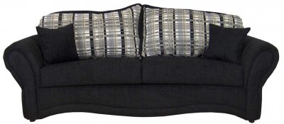 Black Fabric Traditional Sofa & Loveseat Set w/Optional Chair