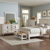 Franco Storage Bed 205330 in Antique White by Coaster w/Options