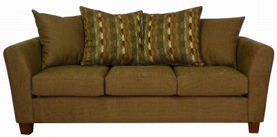 Chestnut Fabric Modern Loveseat & Sofa Set w/Options