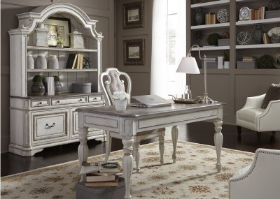 Magnolia Manor 3pc Office Desk Set 244-HO in Antique White