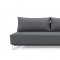 Basic Mustard Fabric Modern Sofa Bed w/Stainless Steel Legs