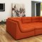 Lego Modular Sectional Sofa 6Pc Set in Pumpkin Leather by J&M