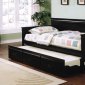 Black Finish Contemporary Daybed w/Trundle