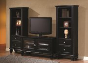 702251 TV Stand in Black by Coaster w/Optional Media Towers